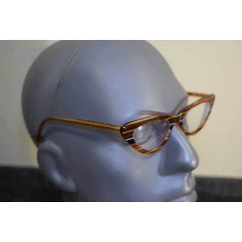 L.A. Eyeworks Hickory 937 0119 Cat Eye Eyeglasses Abyssinian Acetate Japan Wood